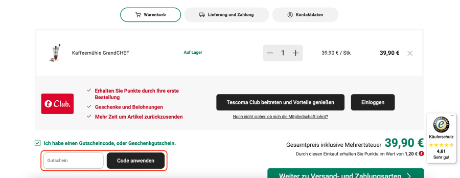 Box für Tescoma rabattcode